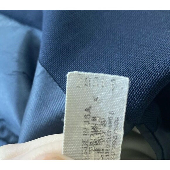 Chaps Ralph Lauren Sport Coat Mens 45 Blue Suit Blazer Jacket Gold Button USA - Picture 14 of 15